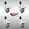 Service Caster 3 Inch 316SS Gray Poly Swivel 1-1/2 Inch Expanding Stem Caster Set Lock Brake SCC-SS316TTLEX20S314-PPUB-112-4 - alternate 4